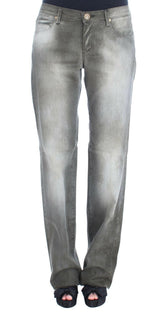 Ermanno Scervino Gray Cotton Blend Loose Fit Boyfriend Jeans -   -  Ermanno Scervino.